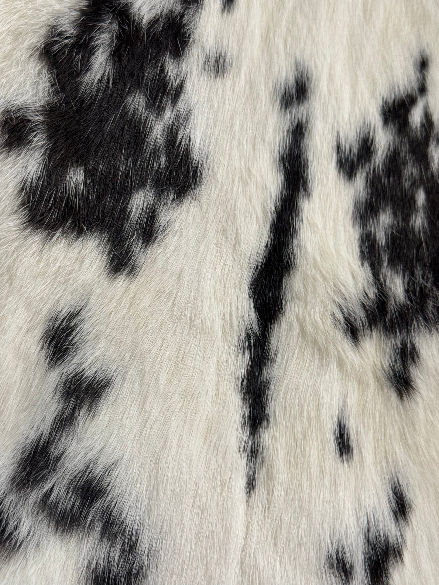 Rabbit Pelt - White & Black Spots